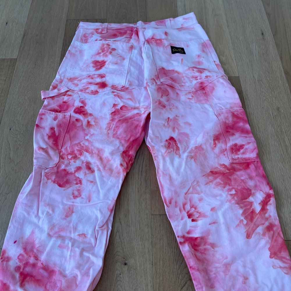 FREE PEOPLE TIE DYE PINK/RED PANT
